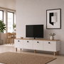 Hanah Home Soporte para TV Pura - Roble Zafiro y Blanco